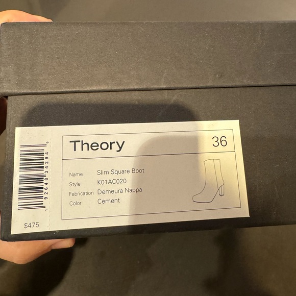 Theory Slim Square Boot in cement size 36 - Picture 7 of 7